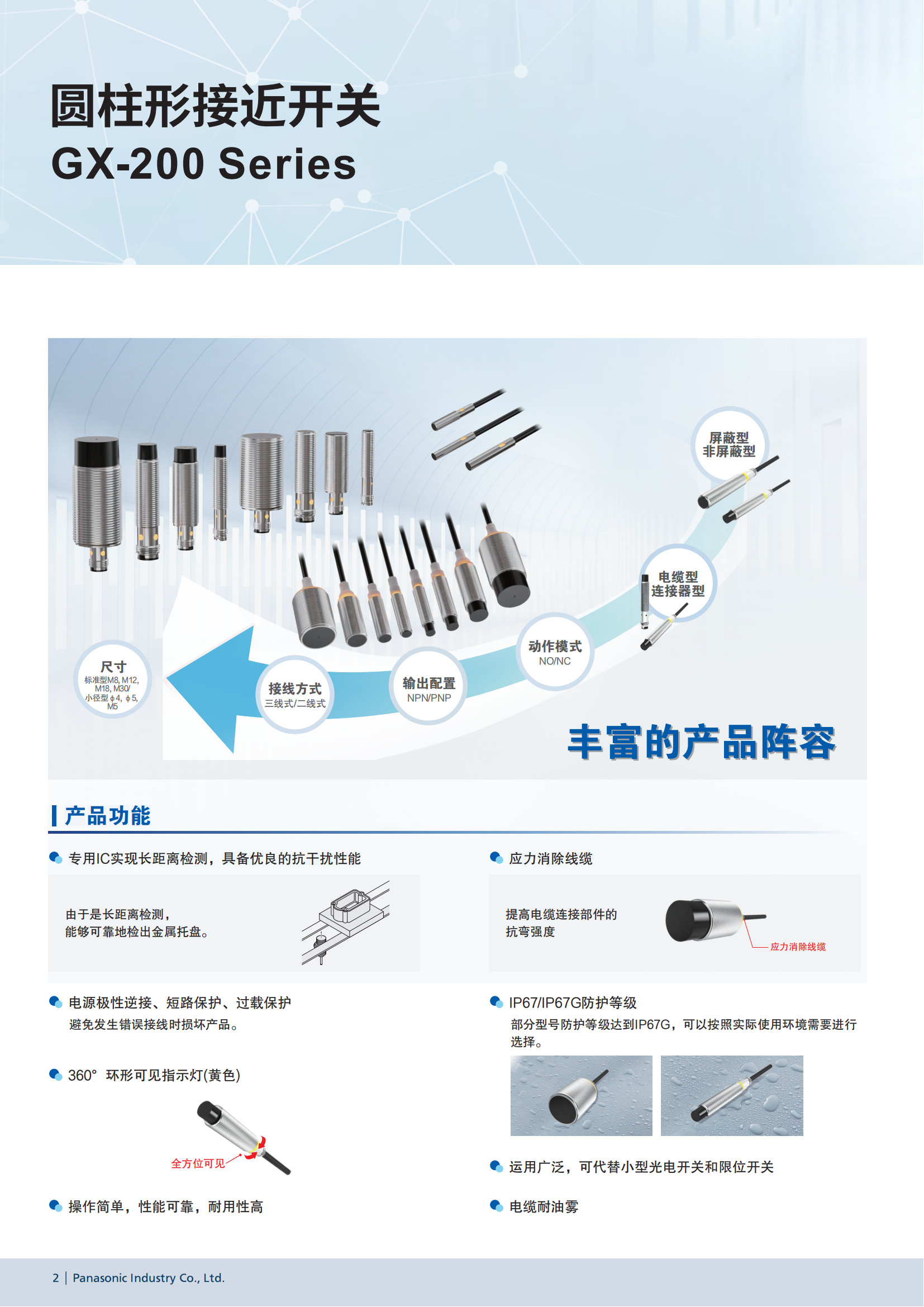 松下 GX-200系列 圆柱形接近开关 选型样册_02.png