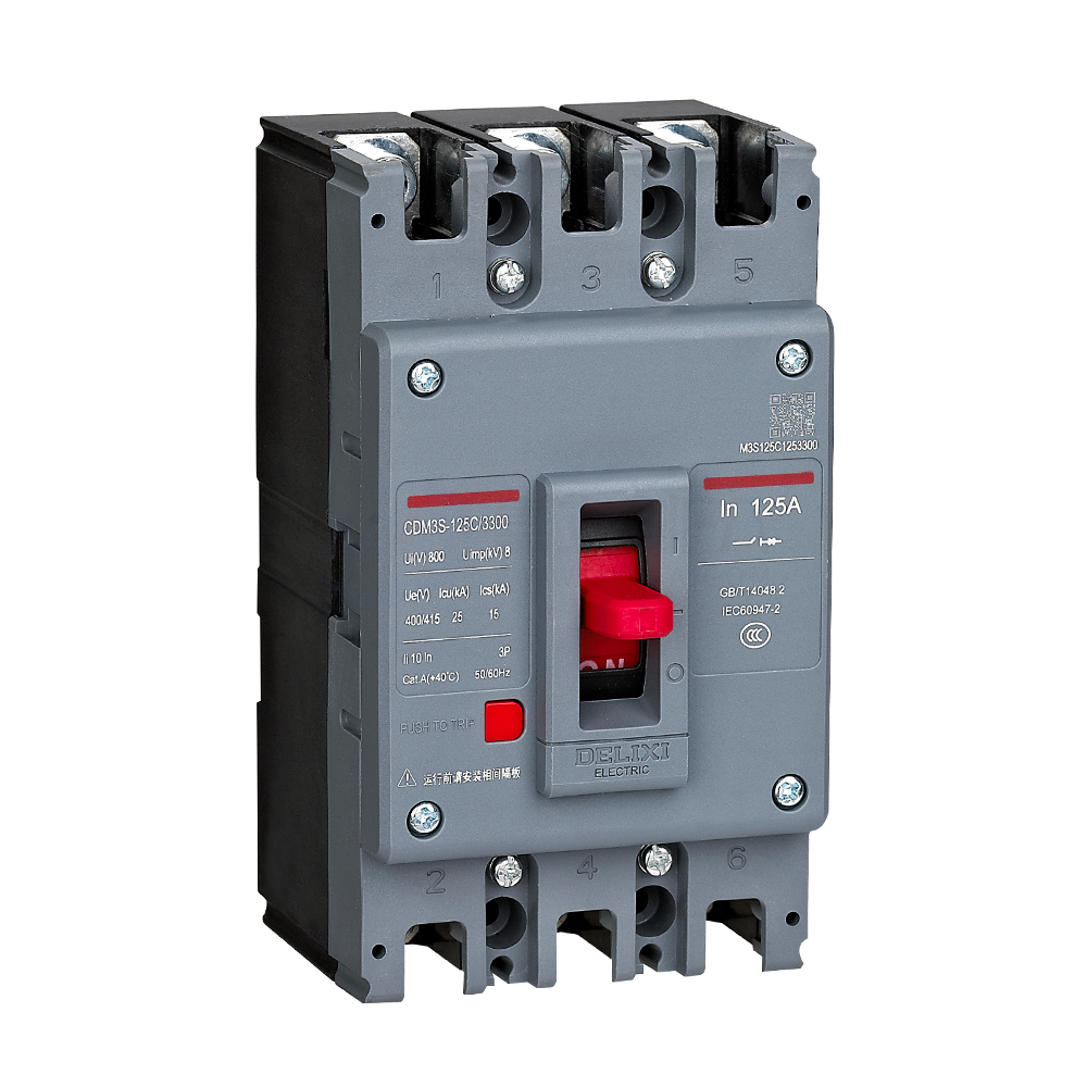 德力西DELIXI 塑壳断路器 CDM3S系列 CDM3S-125C/3300 125A新