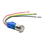 IANA-GQ16 金属按钮开关 Φ16安装孔 IANA-GQ16-11ZE/R/24V