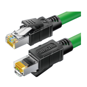 山泽(SAMZHE) 超六类网线 高柔工业双屏蔽拖链型 8米 绿色