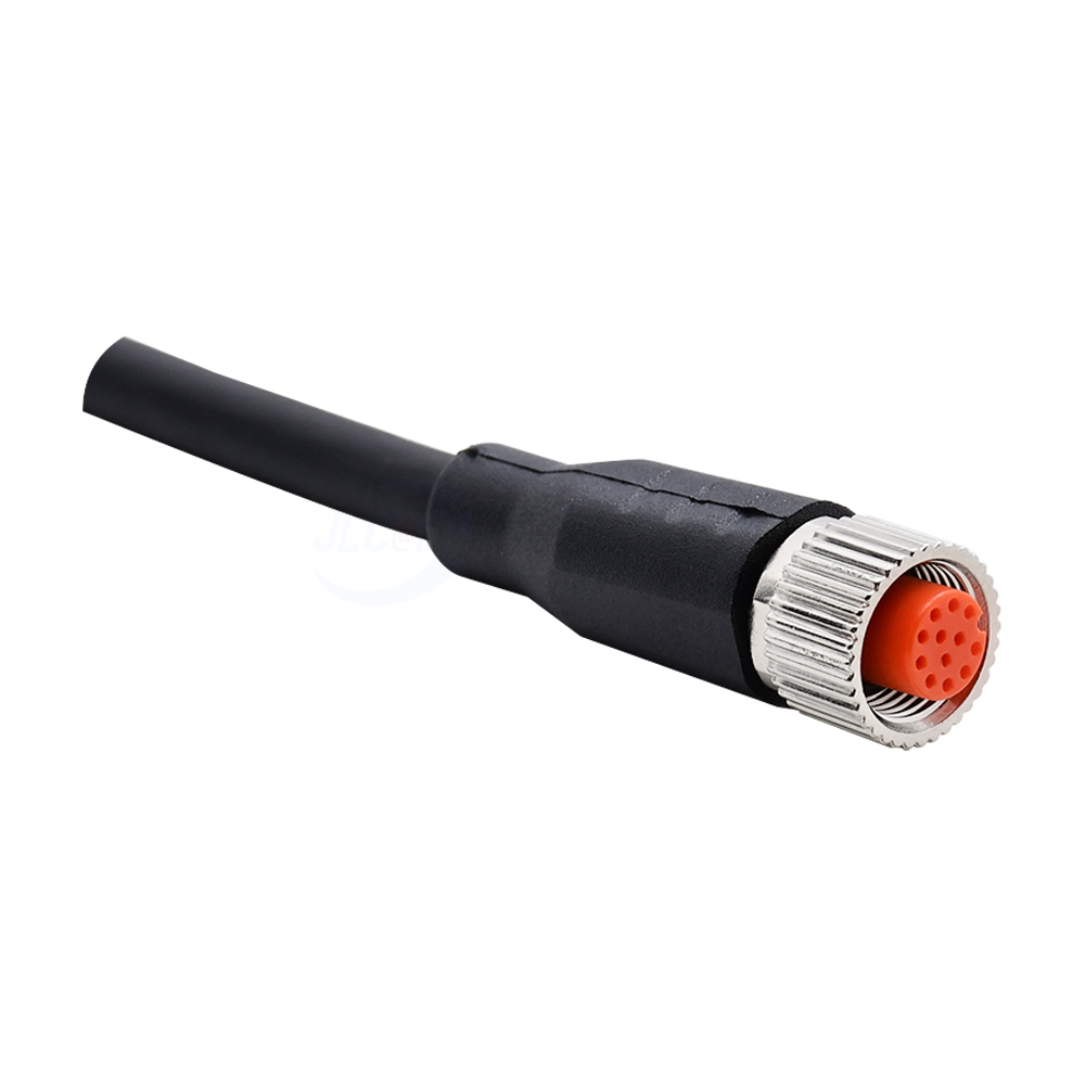 M12连接器 圆形连接器 带线 M12-12FS-21012-1M