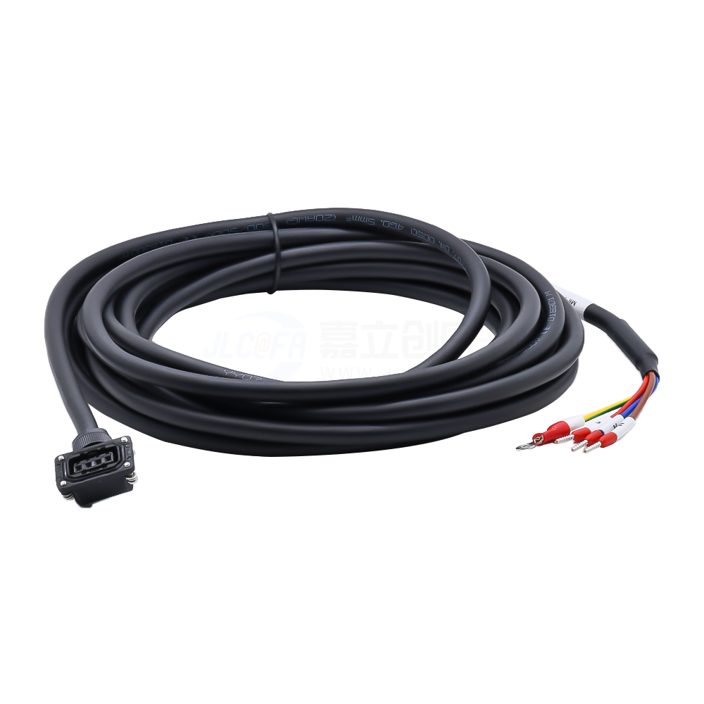 国产 三菱标准伺服动力线（负载侧引出100-750W） MR-PWS1CBL5M-A1-L-GC