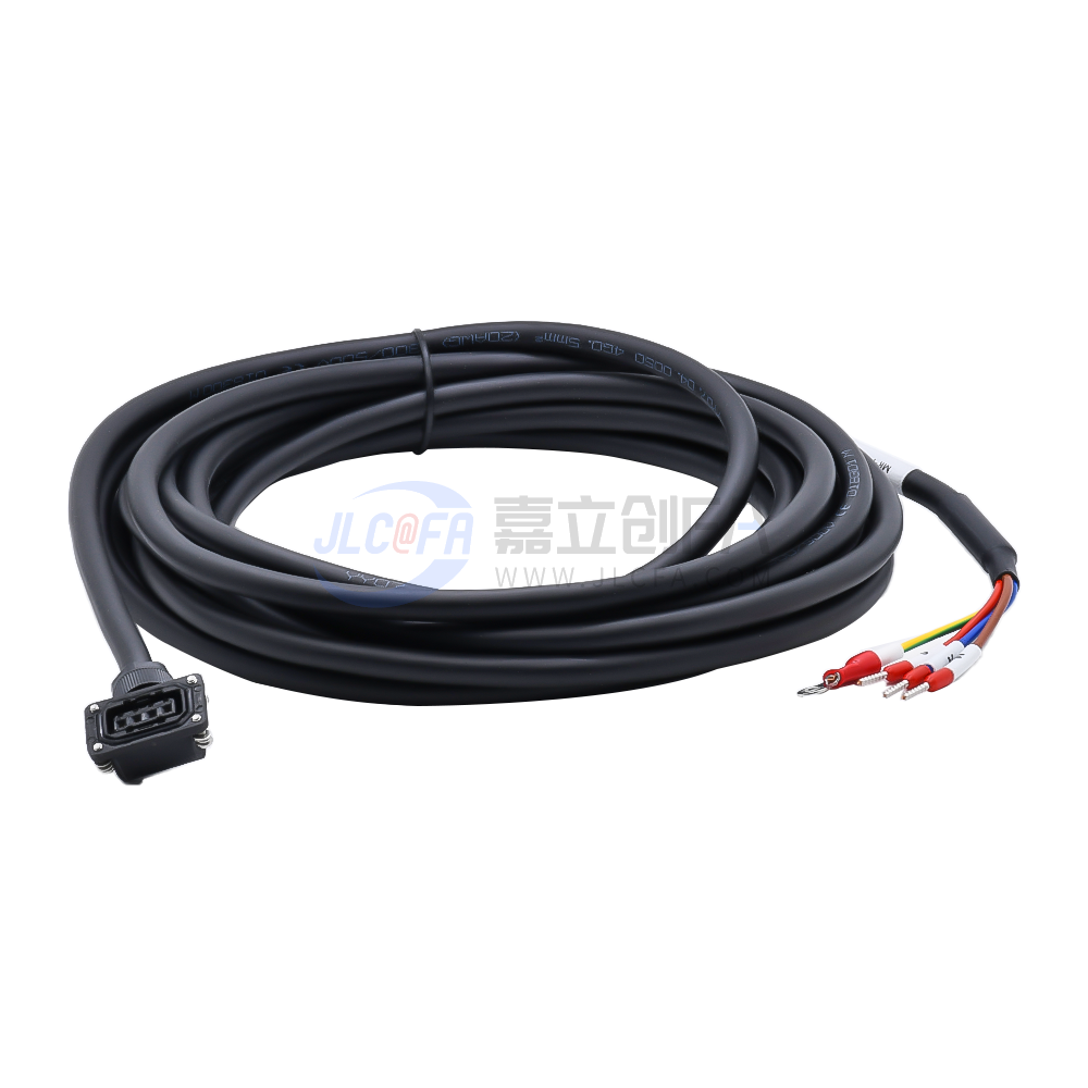 国产 三菱标准伺服动力线（负载侧引出100-750W） MR-PWS1CBL5M-A1-L-GC