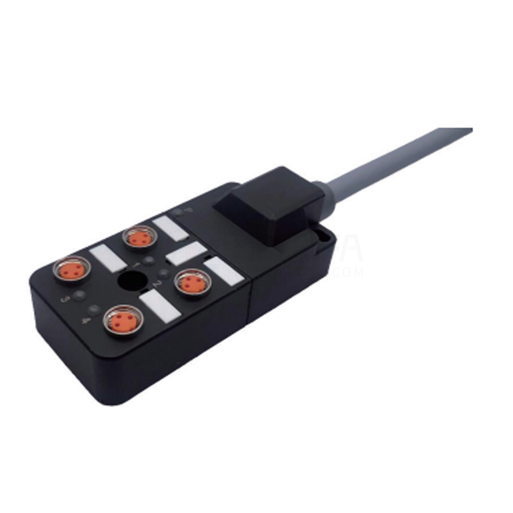 M8分配器 预铸电缆 单通道 分线盒 D4M8-3S-PNP-3116-1M