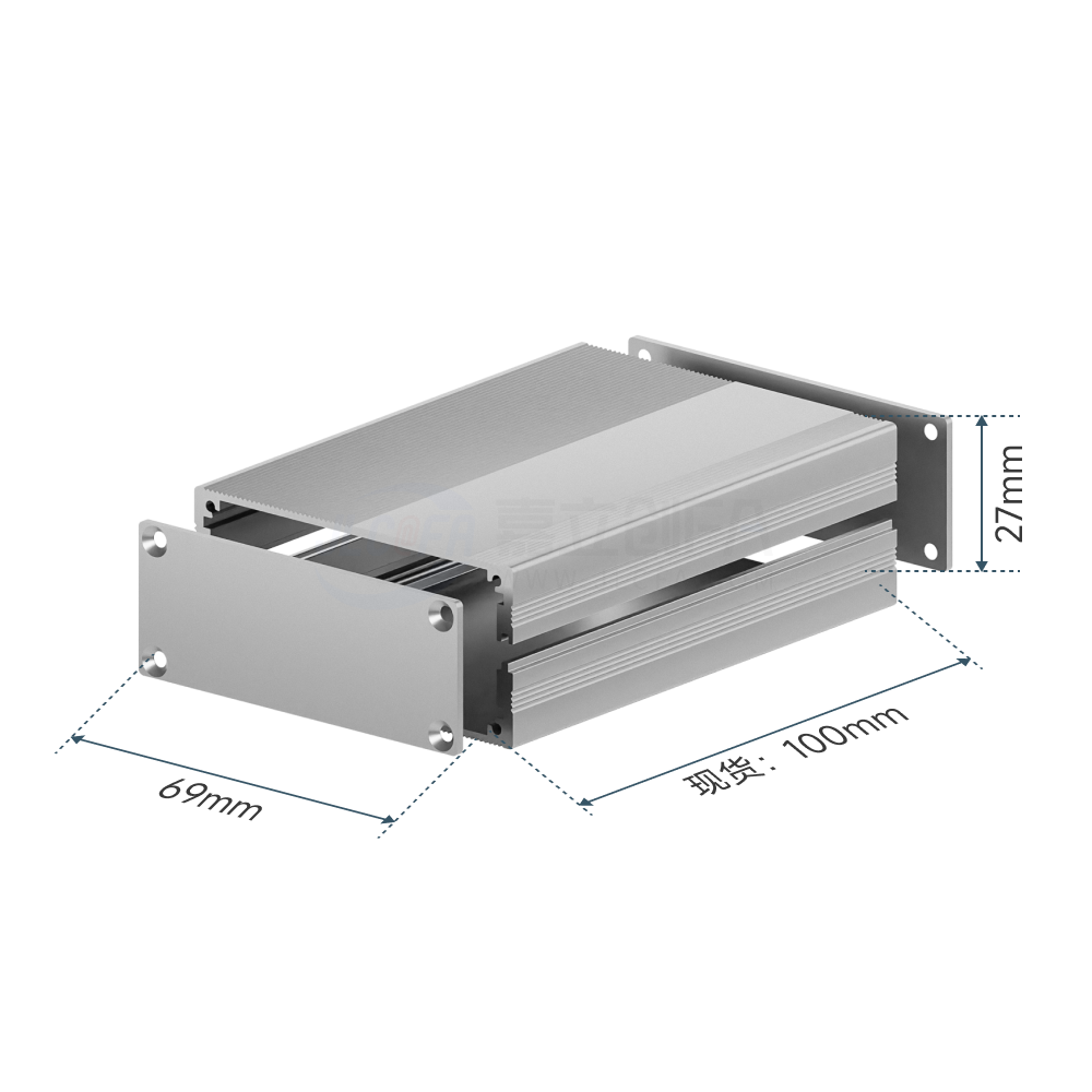 分体式铝合金壳体69*27*100 本色喷砂阳极氧化(免费赠送盖板沉头螺钉)