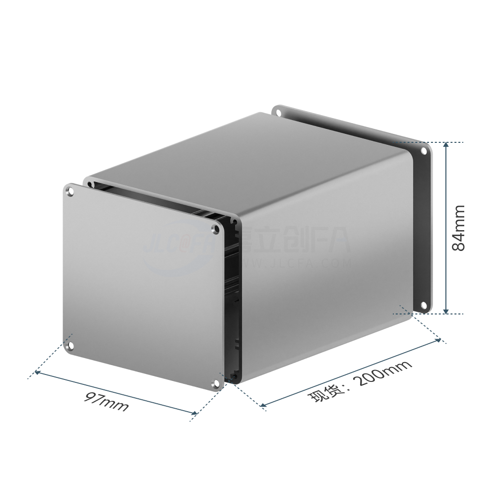 一体式铝合金壳体97*84*200 本色喷砂阳极氧化(免费赠送盖板沉头螺钉)