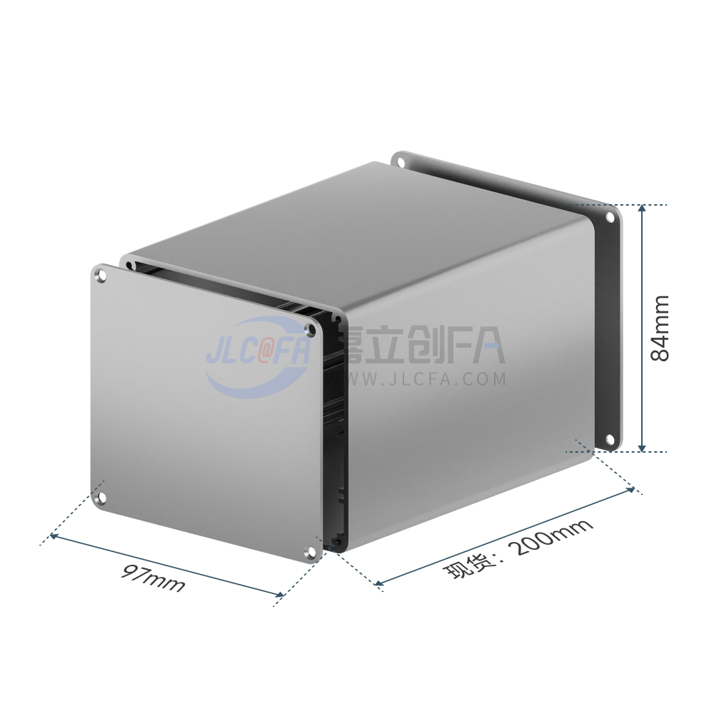 一体式铝合金壳体97*84*200 本色喷砂阳极氧化(免费赠送盖板沉头螺钉) 一体式铝合金壳体97*84*200 本色喷砂阳极氧化(免费赠送盖板沉头螺钉)