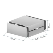 分体式铝合金壳体125*51*150 本色喷砂阳极氧化(免费赠送盖板沉头螺钉)