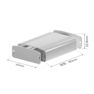 一体式铝合金壳体61*22.4*80 本色喷砂阳极氧化(免费赠送盖板沉头螺钉)