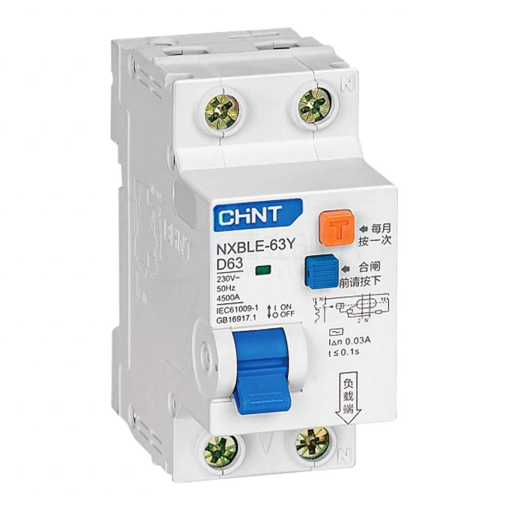 正泰(CHINT) 小型漏电保护断路器 NXBLE-63Y 1P+N NXBLE-63Y 1P+N C16 0.03A 4.5kA