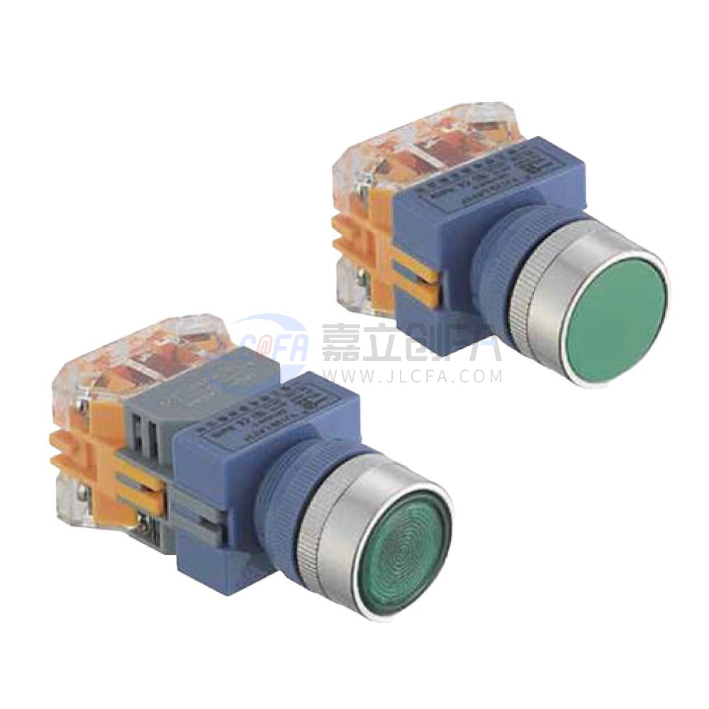 一佳(YIJIA) 平头按钮 LAY37系列 Φ25安装孔 Φ25YJ139-LAY37-10BNZS 黄