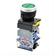 一佳LA38A系列平头带灯按钮LA38A-10DNZS AC/DC24V 蓝