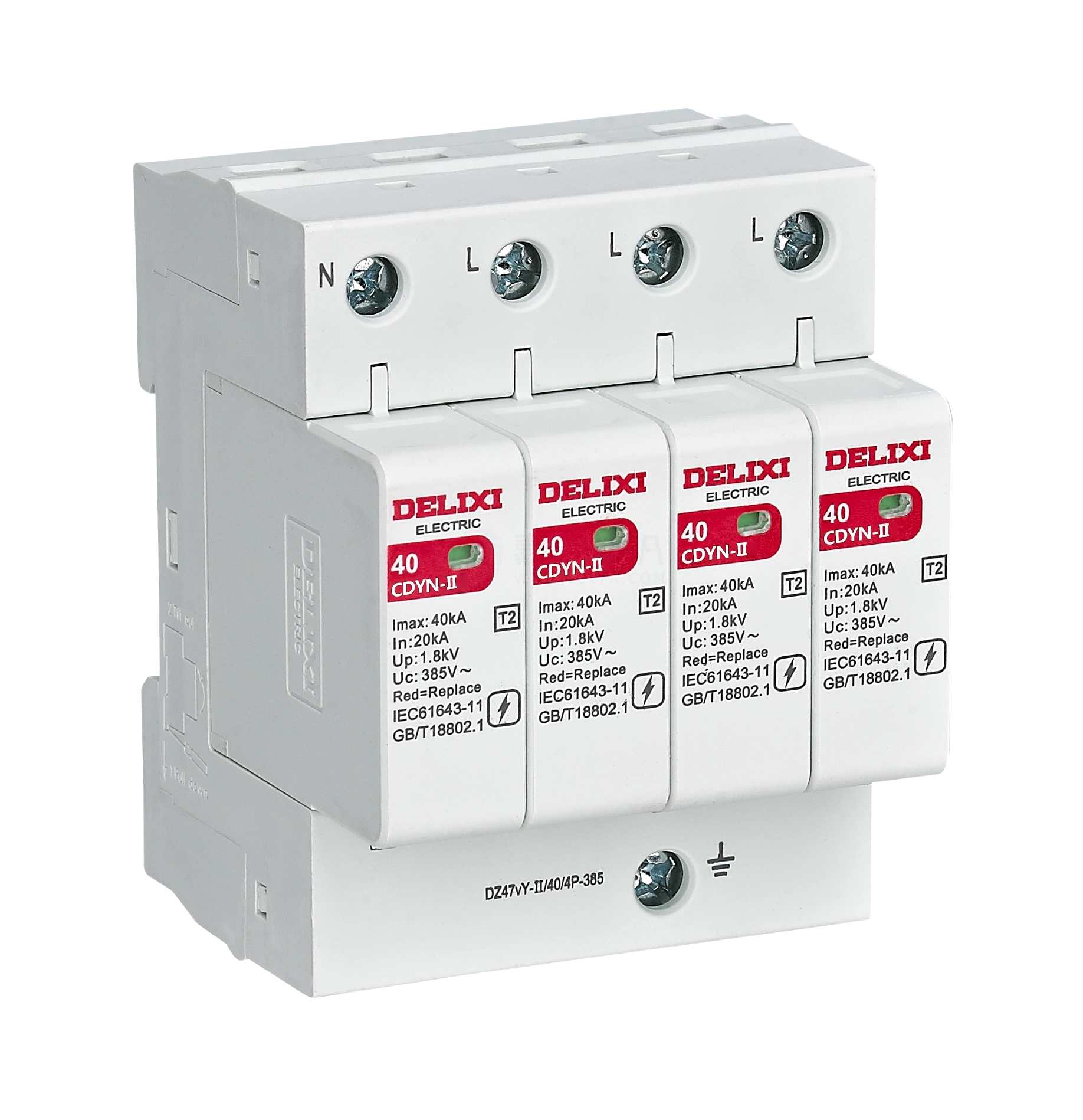 德力西(DELIXI) 电涌保护器 CDYN-II 120kA 2P 385V