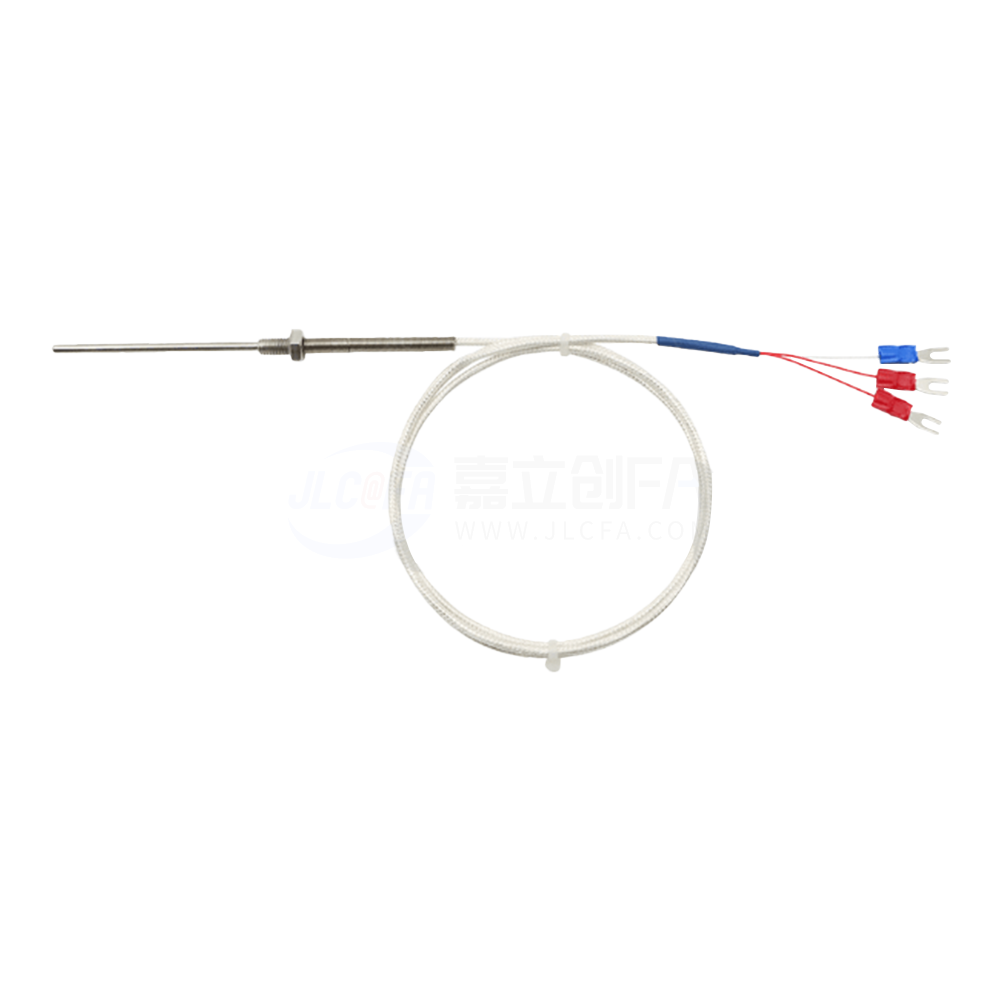 国产 温度传感器 LC118系列 铂电阻 铁氟龙屏蔽网导线 探头式LC118-PT100-D3-L65-5M-PFAS
