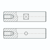 实心导向轴  直杆型 一端内螺纹型 带扳手槽型/带通孔型  g6