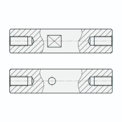 实心导向轴 直杆型 两端内螺纹型 带扳手槽型/带通孔型 g6