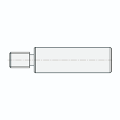 实心导向轴  直杆型 一端外螺纹型 带退刀槽型 g6