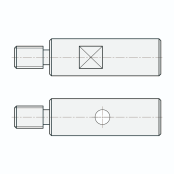 实心导向轴 直杆型 一端外螺纹型 带退刀槽 +扳手槽型/带退刀槽 +通孔型  g6