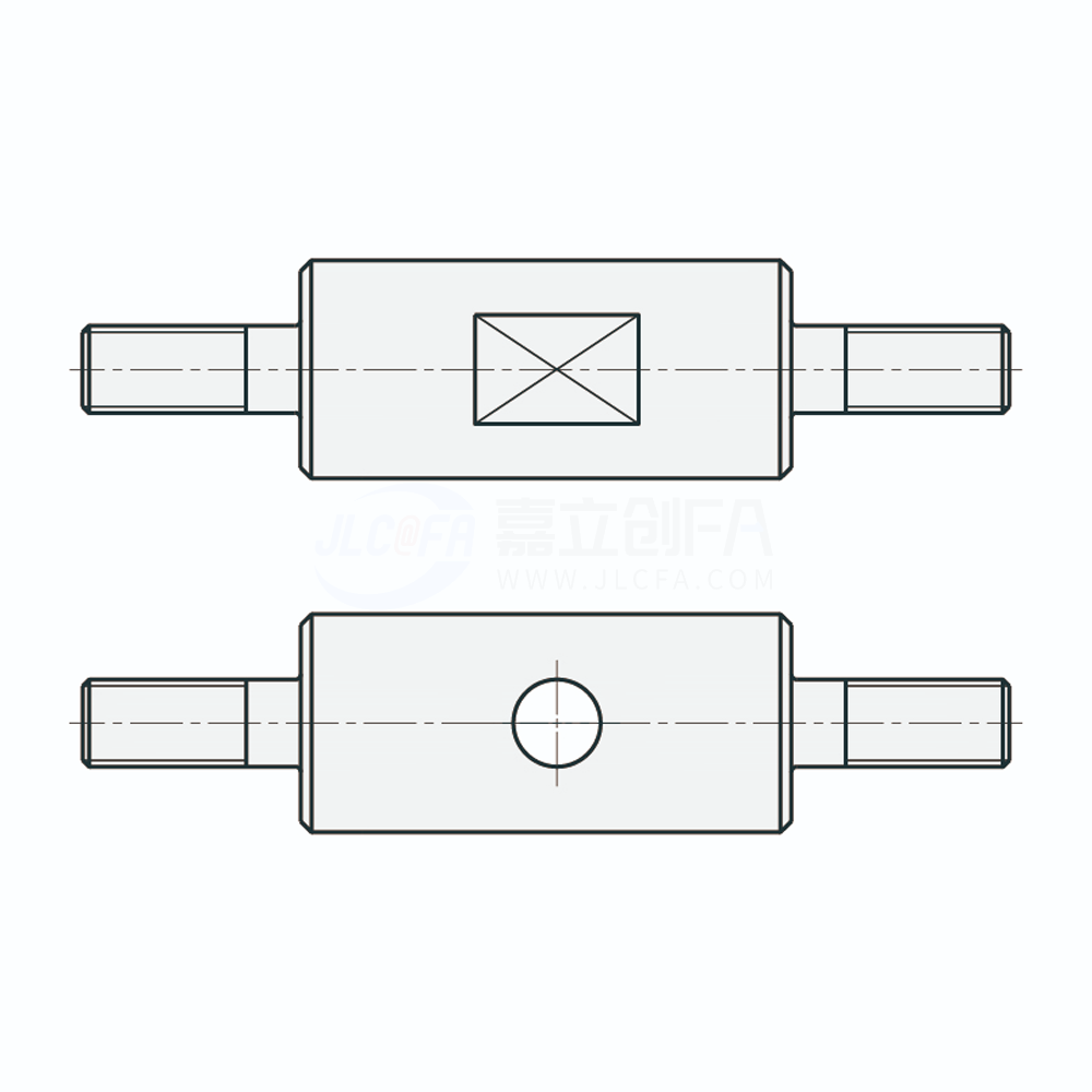 实心导向轴 两端外螺纹型 带扳手槽型/带通孔型 g6