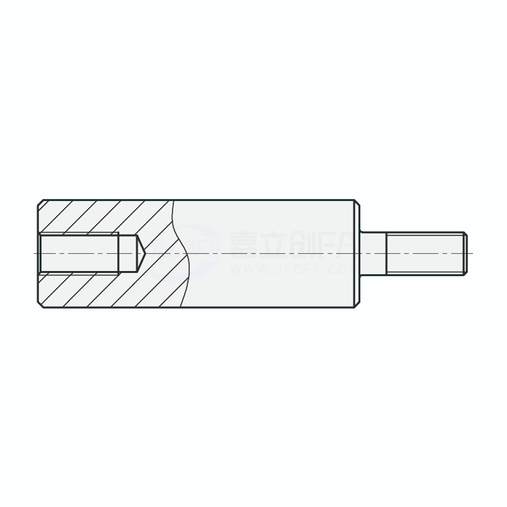 实心导向轴 一端外螺纹一端内螺纹型 标准型 g6
