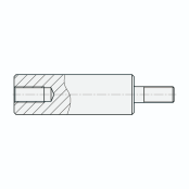 实心导向轴 一端外螺纹一端内螺纹型 标准型 g6