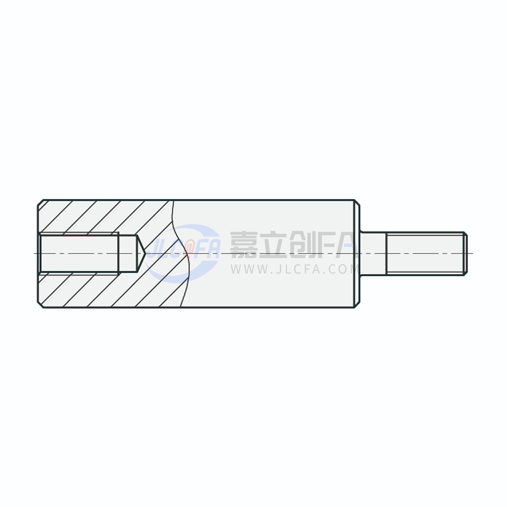 实心导向轴 一端外螺纹一端内螺纹型 标准型 g6 实心导向轴 一端外螺纹一端内螺纹型 标准型 g6