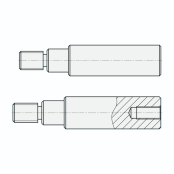 实心导向轴 一端台阶形 一端外螺纹型/一端台阶外螺纹另一端内螺纹型  g6