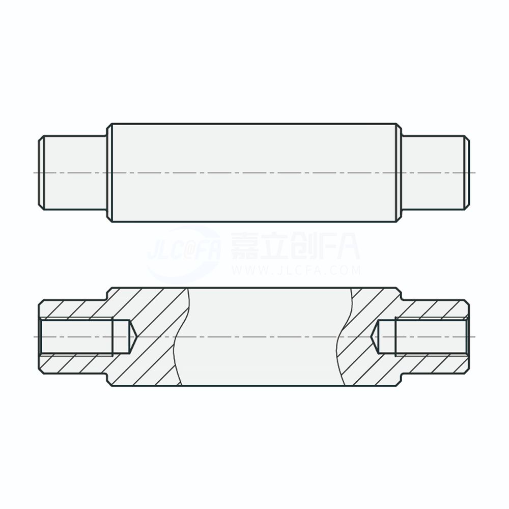 实心导向轴 两端台阶型 轴端不加工/两端内螺纹型 g6