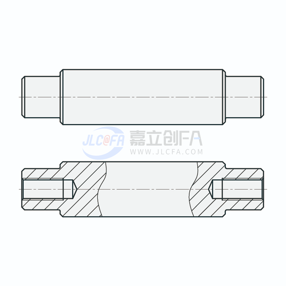 实心导向轴 两端台阶型 轴端不加工/两端内螺纹型 g6