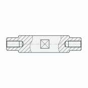 实心导向轴 两端台阶型  两端内螺纹型 带扳手槽型 g6