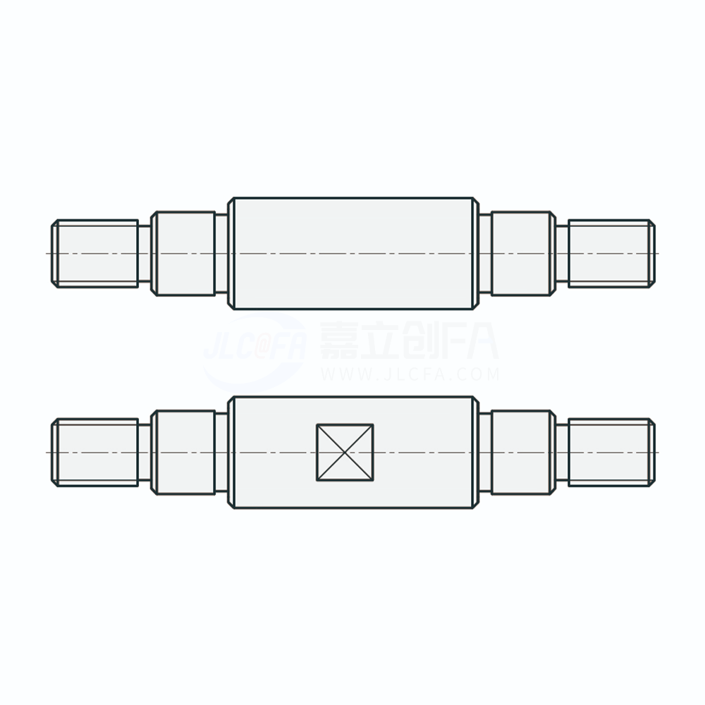 实心导向轴 两端台阶型 两端外螺纹型  g6