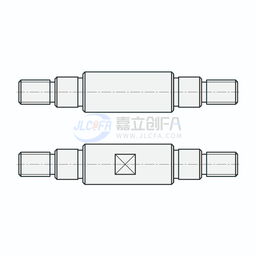 实心导向轴 两端台阶型 两端外螺纹型  g6