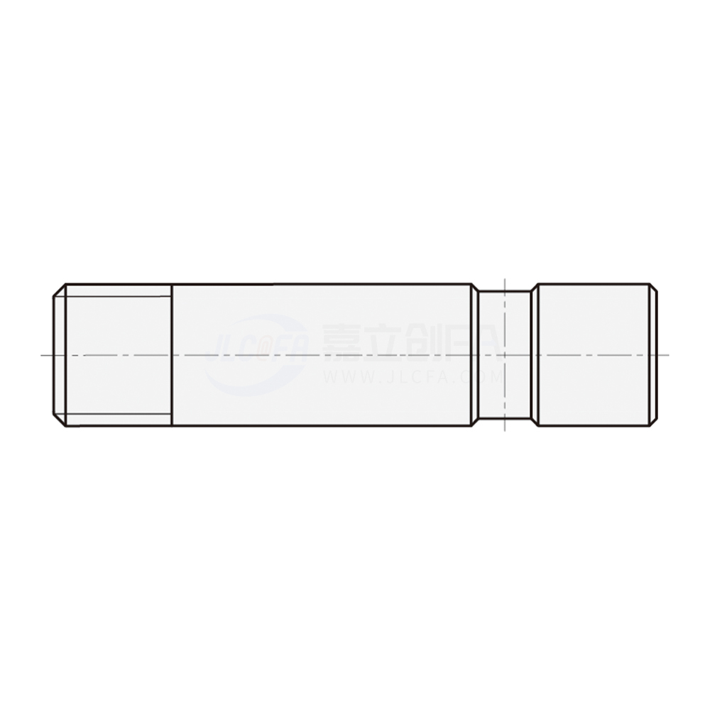 实心导向轴 带止动螺丝槽型 一端外螺纹同径型 g6