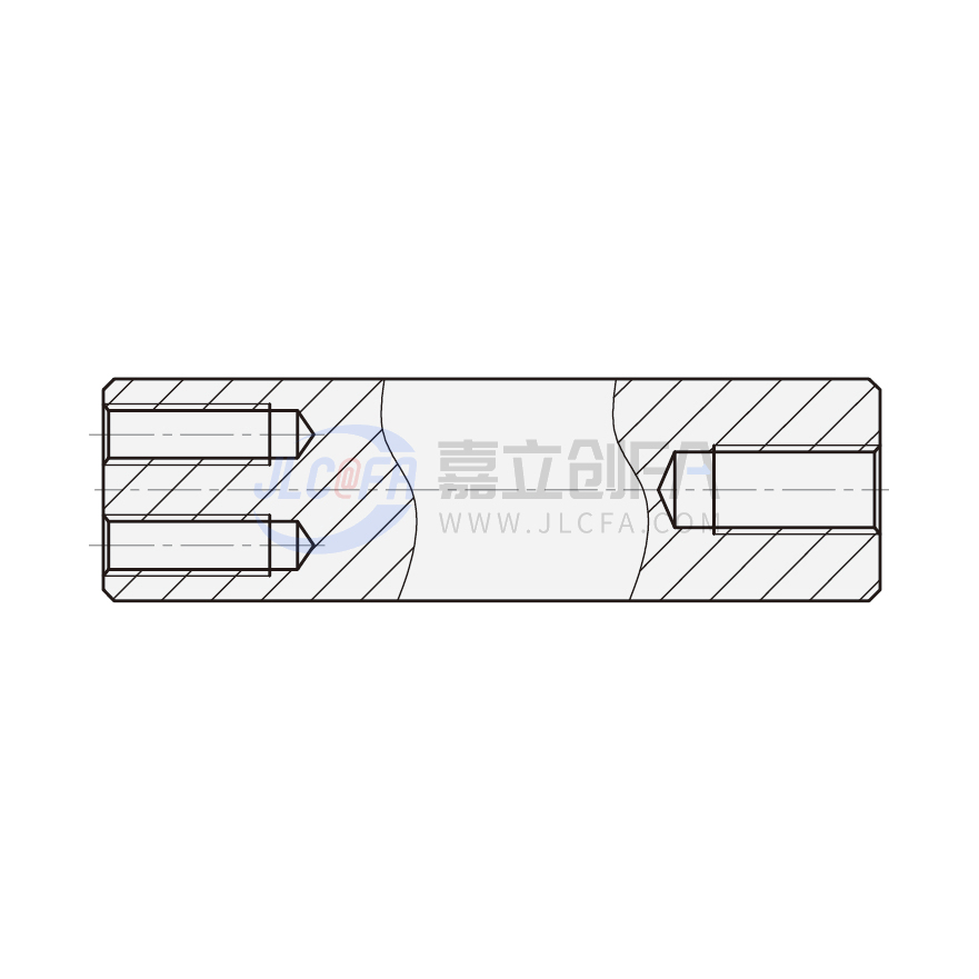 实心导向轴 双孔型 一端内螺纹型 g6