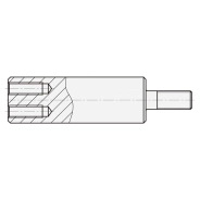 实心导向轴 双孔型 一端外螺纹型 g6