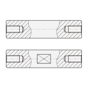 实心导向轴 两端内螺纹型 轴身不加工/带扳手槽型 f8