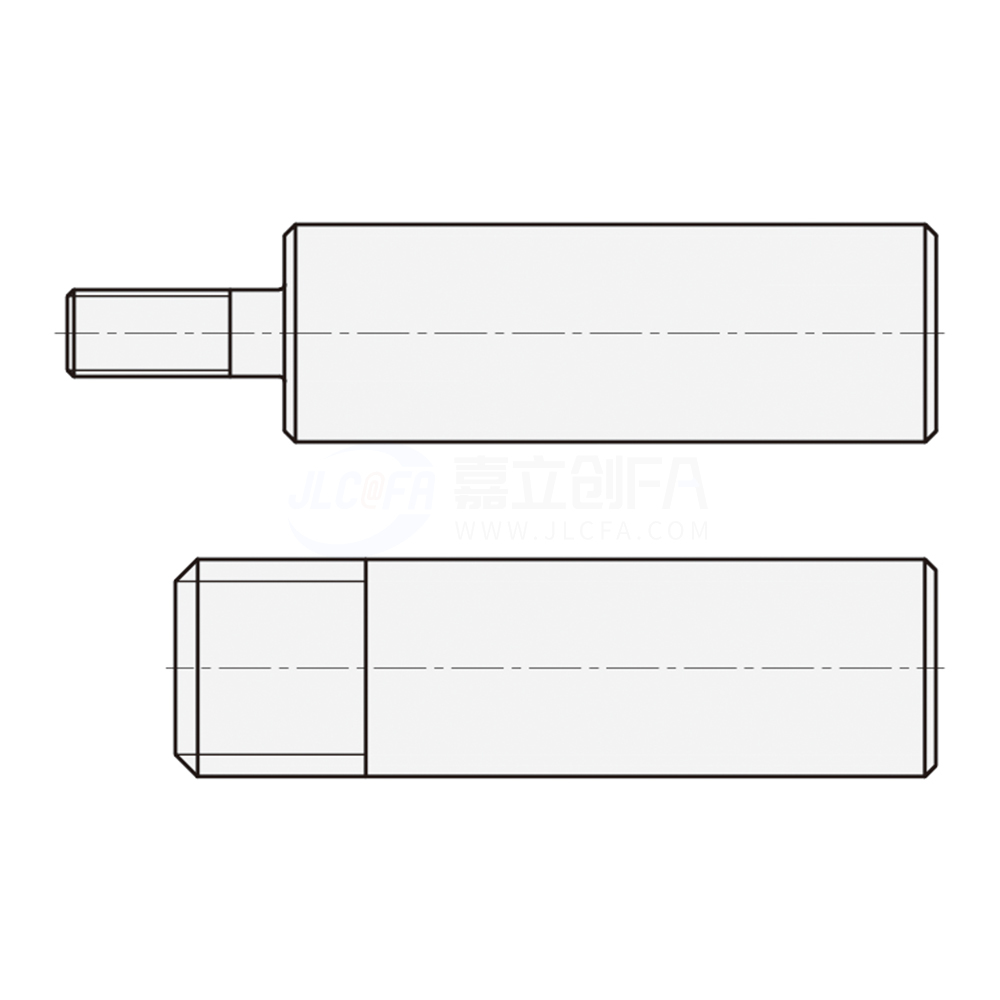实心导向轴 一端外螺纹型 轴身不加工/同径型 f8