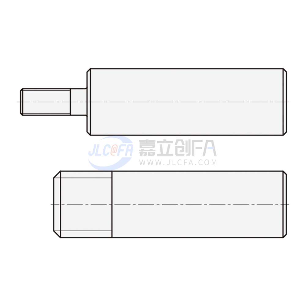 实心导向轴 一端外螺纹型 轴身不加工/同径型 f8