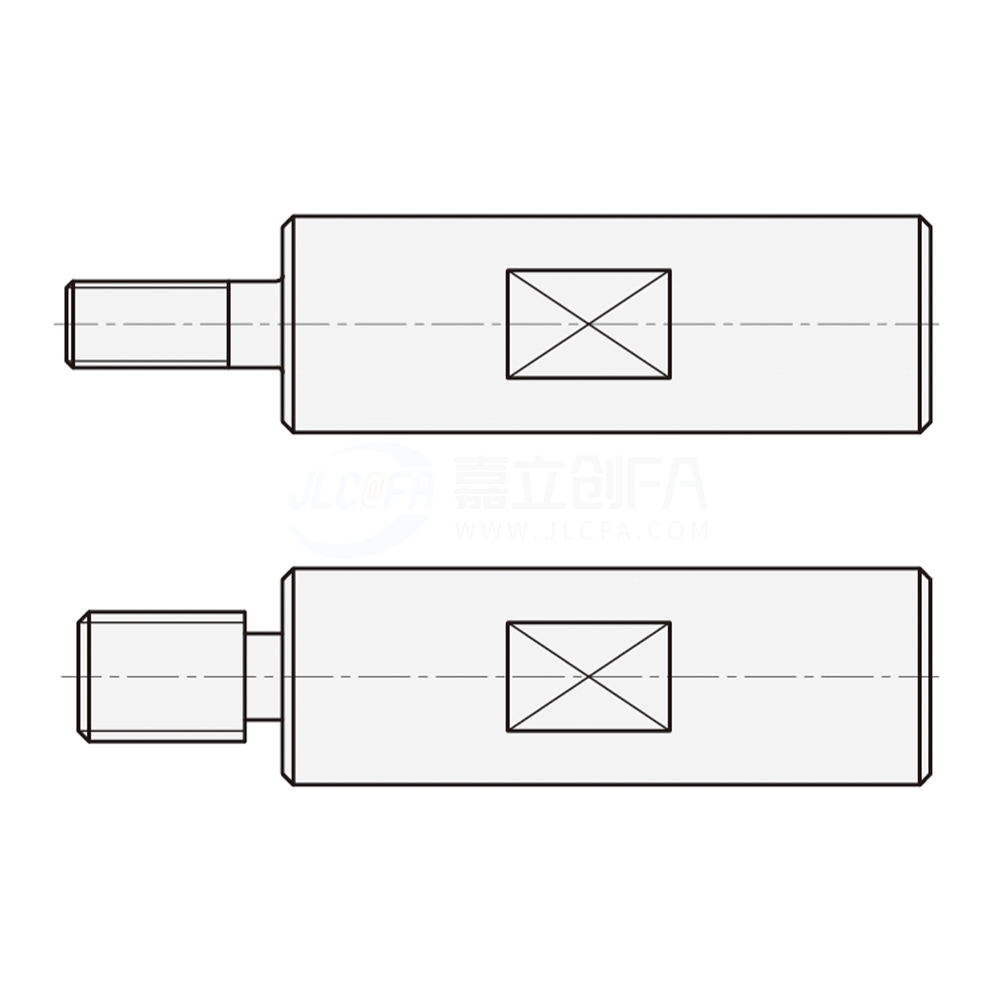 实心导向轴/光轴 一端外螺纹型 带扳手槽型/带退刀槽+扳手槽型 f8