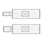 实心导向轴/光轴 一端外螺纹型 带扳手槽型/带退刀槽+扳手槽型 f8