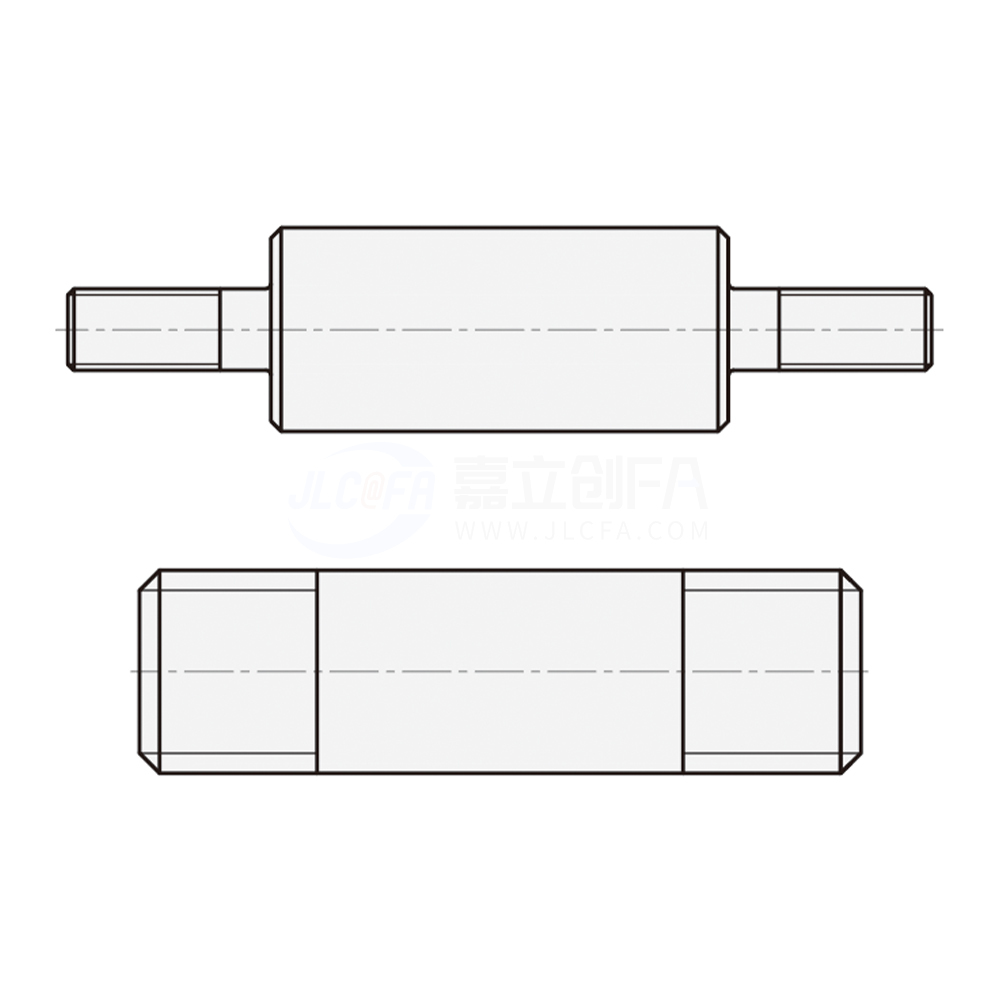 实心导向轴/光轴 两端外螺纹型 轴身不加工/同径型 f8