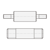实心导向轴/光轴 两端外螺纹型 轴身不加工/同径型 f8