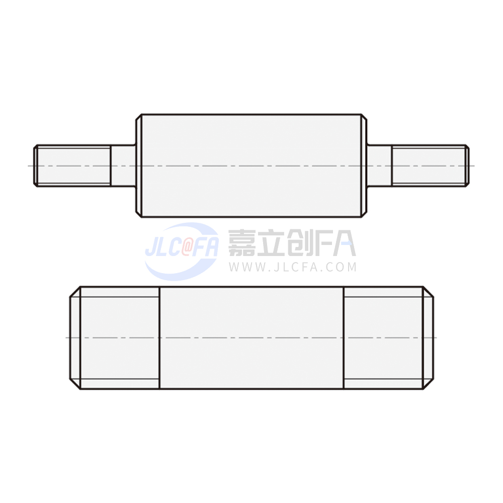 实心导向轴/光轴 两端外螺纹型 轴身不加工/同径型 f8