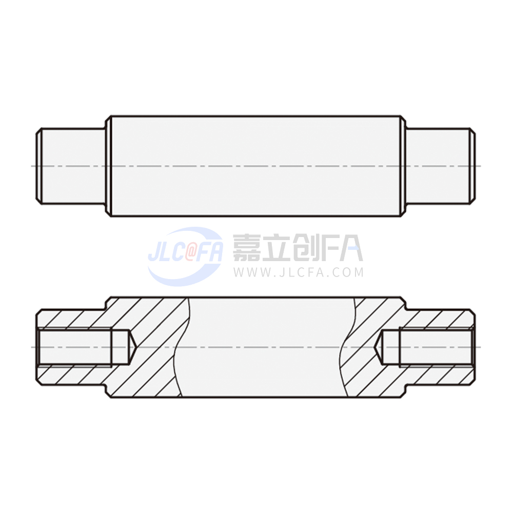 实心导向轴 两端台阶型  轴端不加工/两端内螺纹型  f8