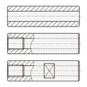 管型导向轴 标准型/一端内螺纹型/一端内螺纹带扳手槽型