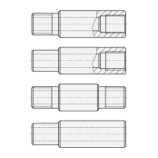 管型导向轴 一端外螺纹一端内螺纹型/两端外螺纹型/一端台阶型/一端台阶一端内螺纹型