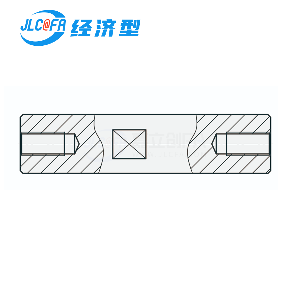 经济型导向轴 两端内螺纹型 带扳手槽型