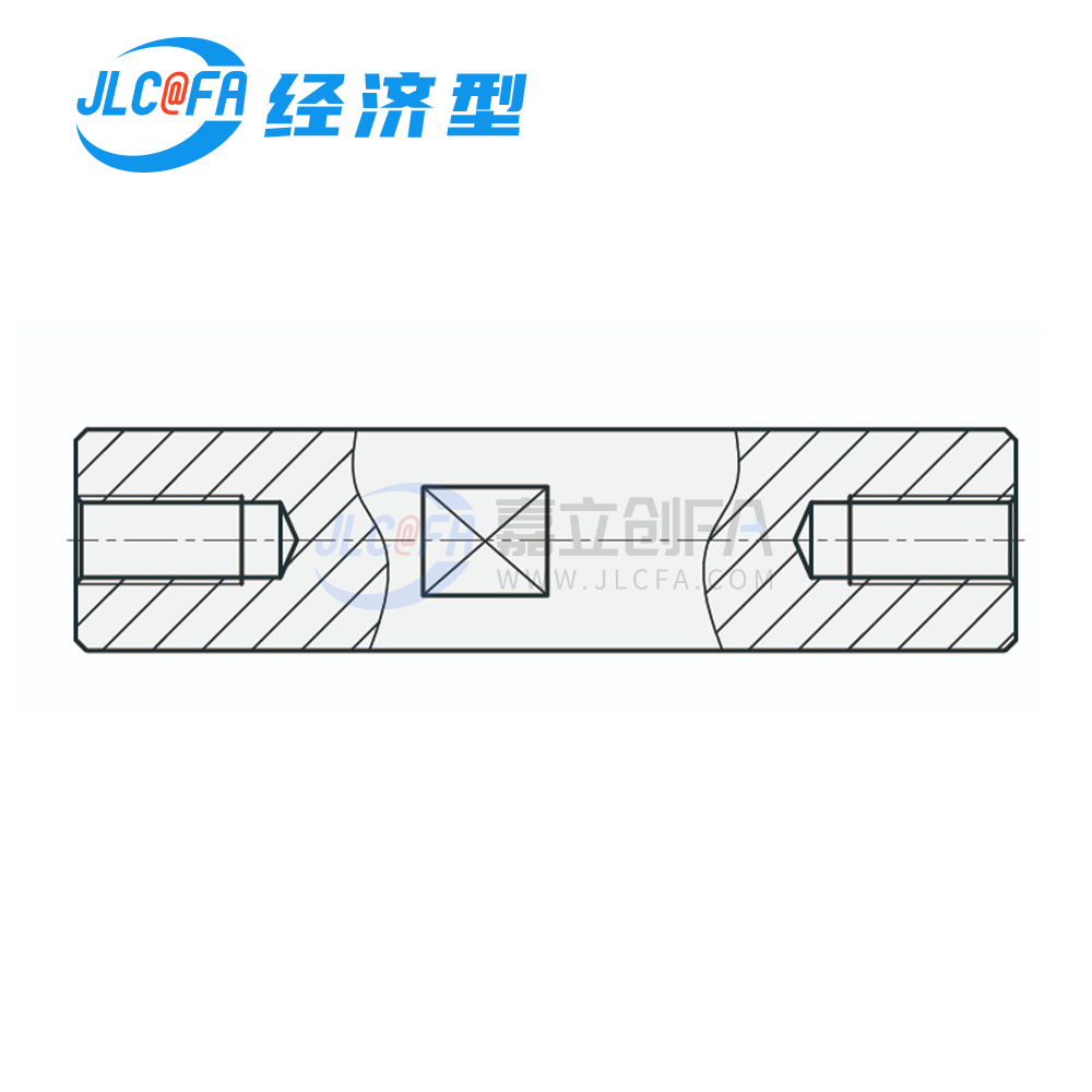 经济型导向轴 两端内螺纹型 带扳手槽型