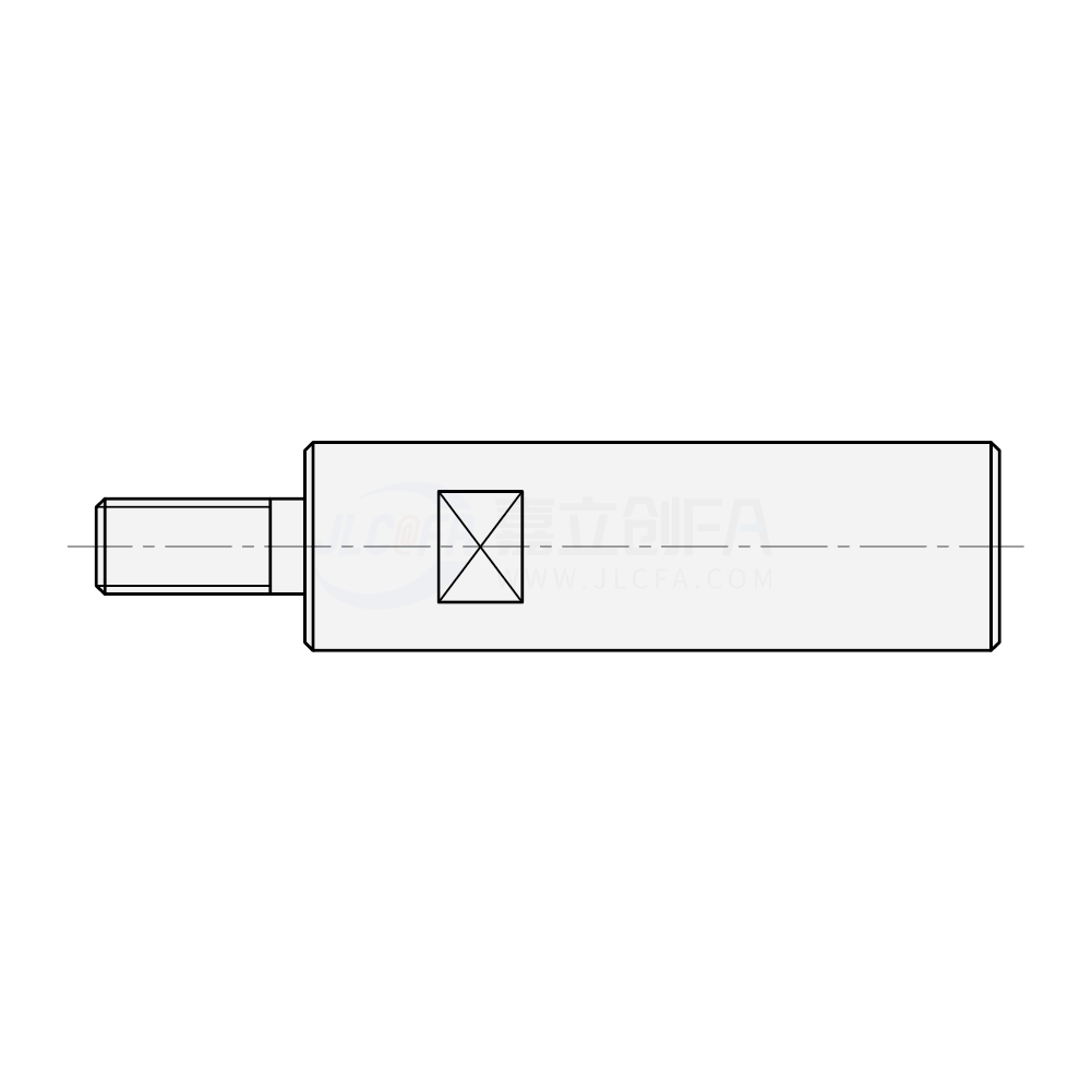 转轴  一端台阶型 一端外螺纹型  带扳手槽形
