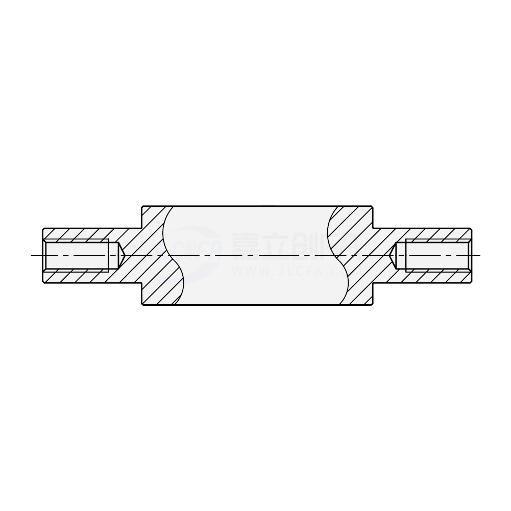 转轴 两端台阶型 两端内螺纹型 轴身不加工